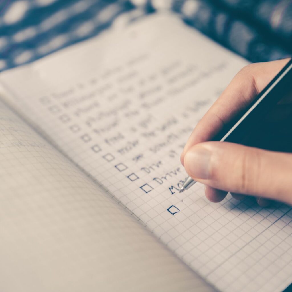 write down goals daily