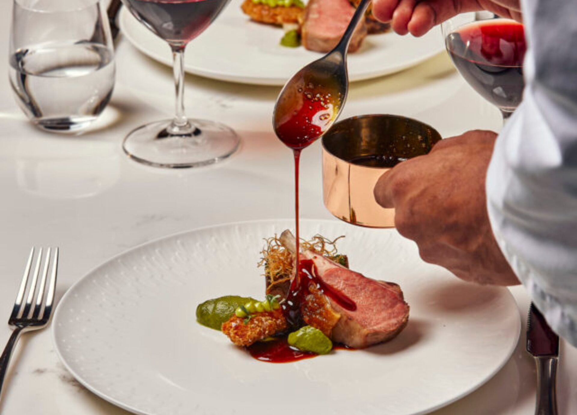 Trio of Lamb at Legacy, fine dining restaurant, The Grand York