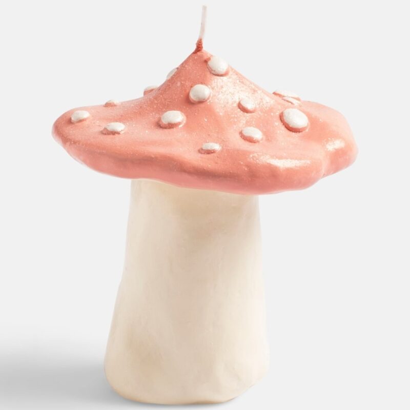 &Klevering - Mushroom Candle - Pink - £16.00