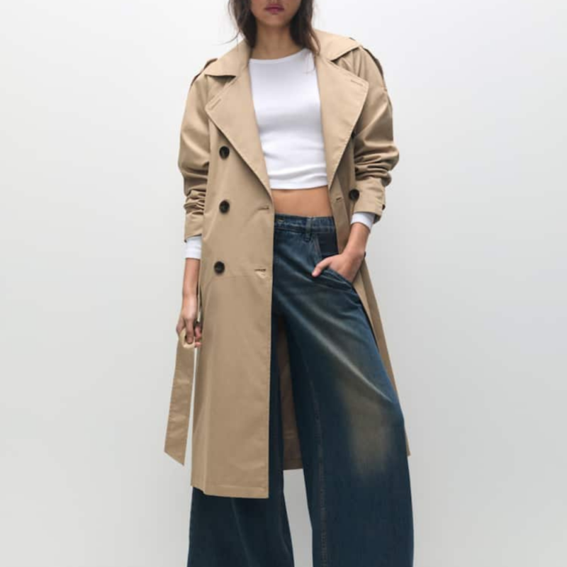 Pull & Bear - Belted Trench Coat - £49.99