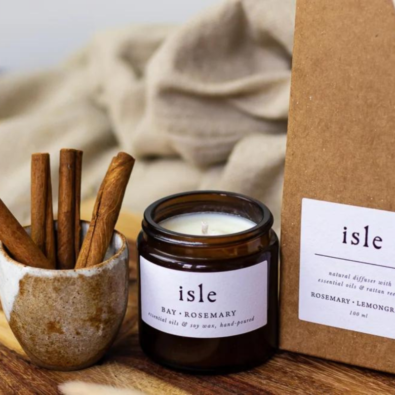 Isle Handcrafted - Bay and Rosemary Candle - £12.00
