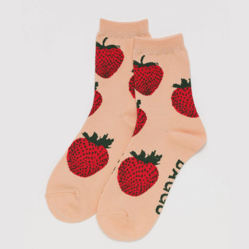 BAGGU - Strawberry Crew Sock - £14.00