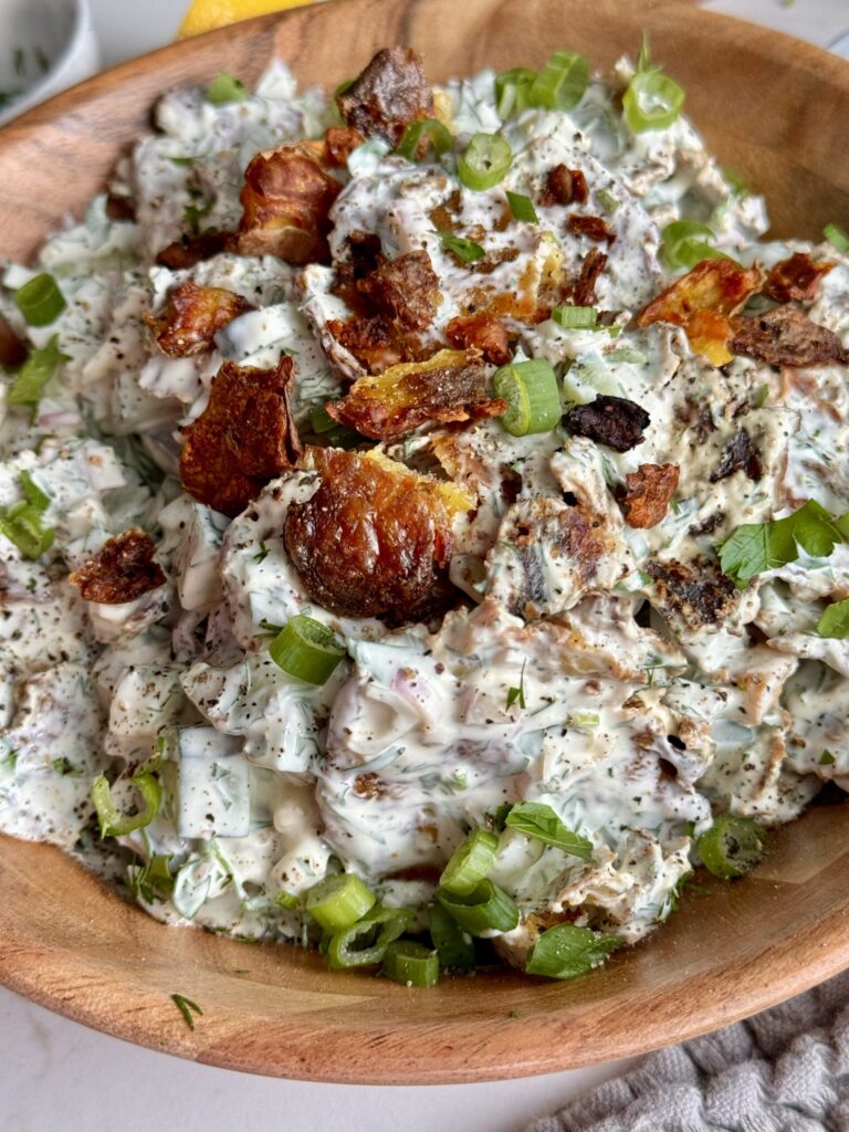 Viral crispy potato salad recipe from TikTok