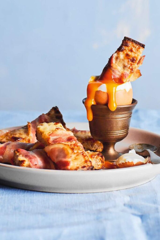 Recipe pancetta dippy eggs and soldiers mother's day breakfast