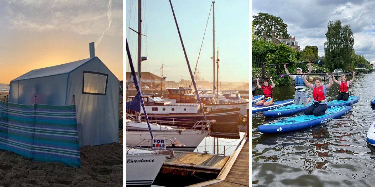Outdoor activities in the North East - beach sauna, yacht sailing, paddle boarding