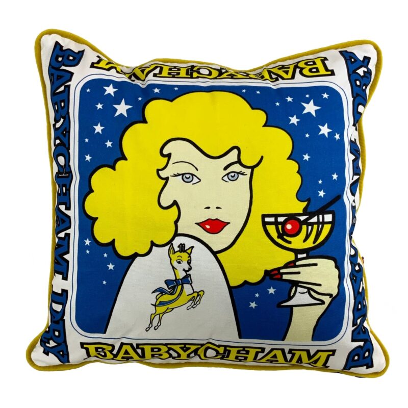 Babycham Blonde Lady Cushion - £29.95 
