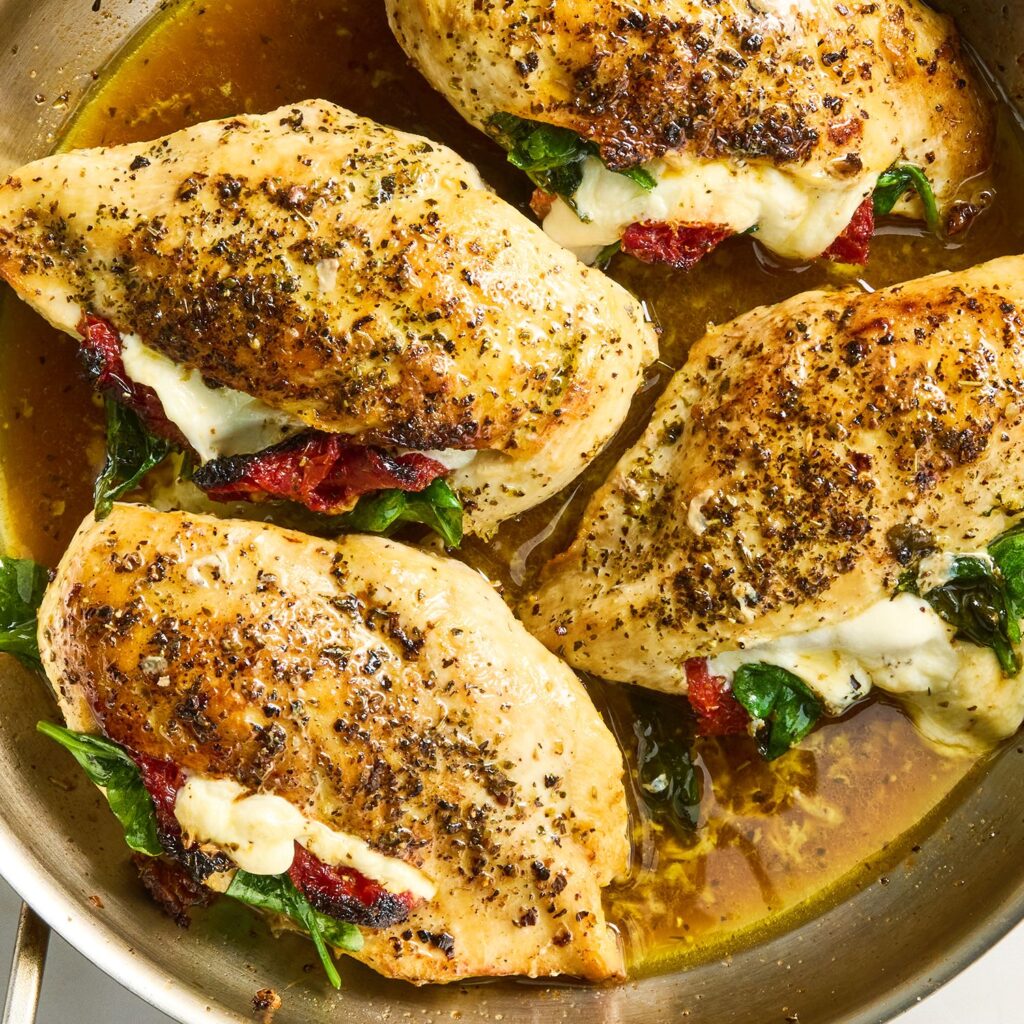 Caprese stuffed chicken recipe