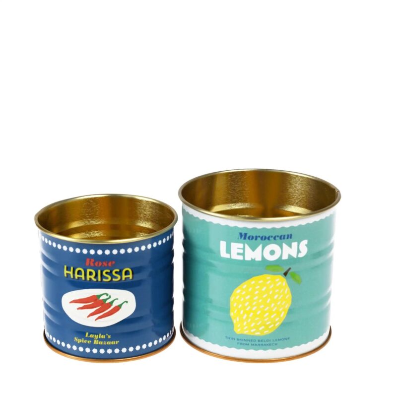 Lemons & Harissa Set of 2 Mini Storage Tins - £5.95