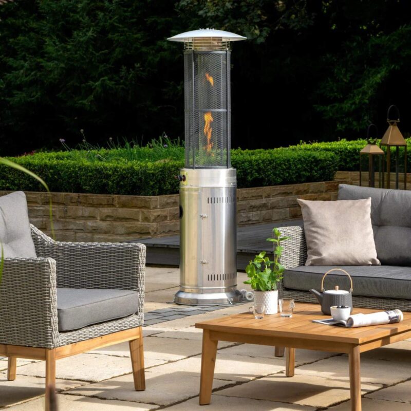 Harbour - Cylinder Patio Heater in Stainless Steel - £299.99