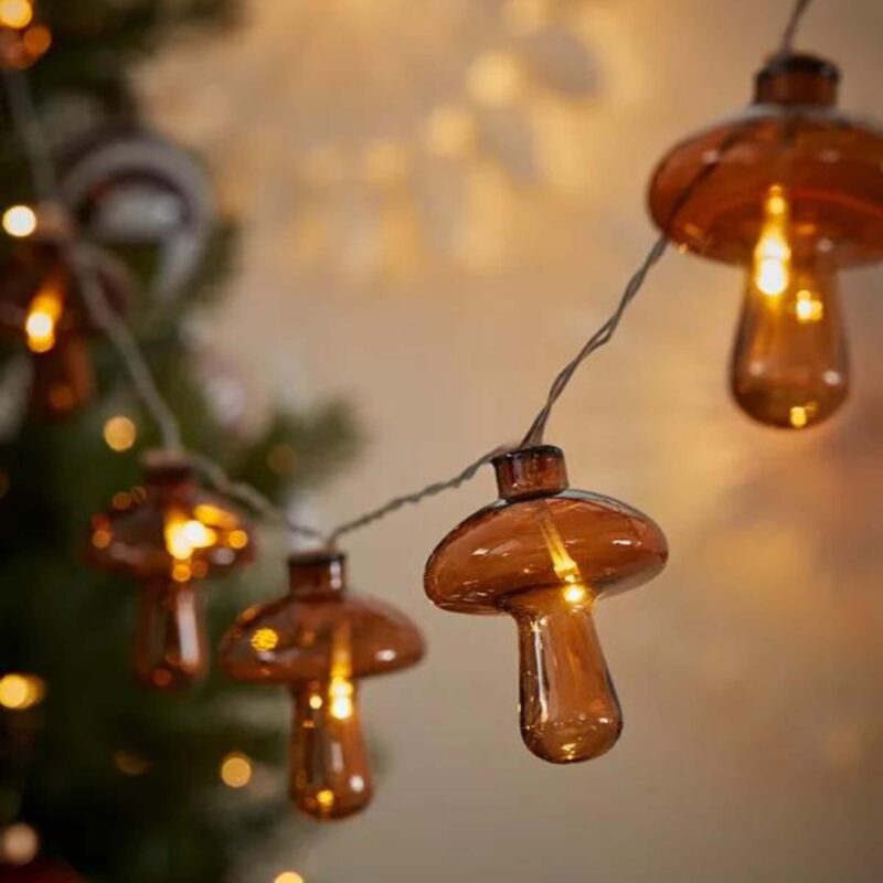 Cox & Cox - Glass Mushroom String Lights - £18.50