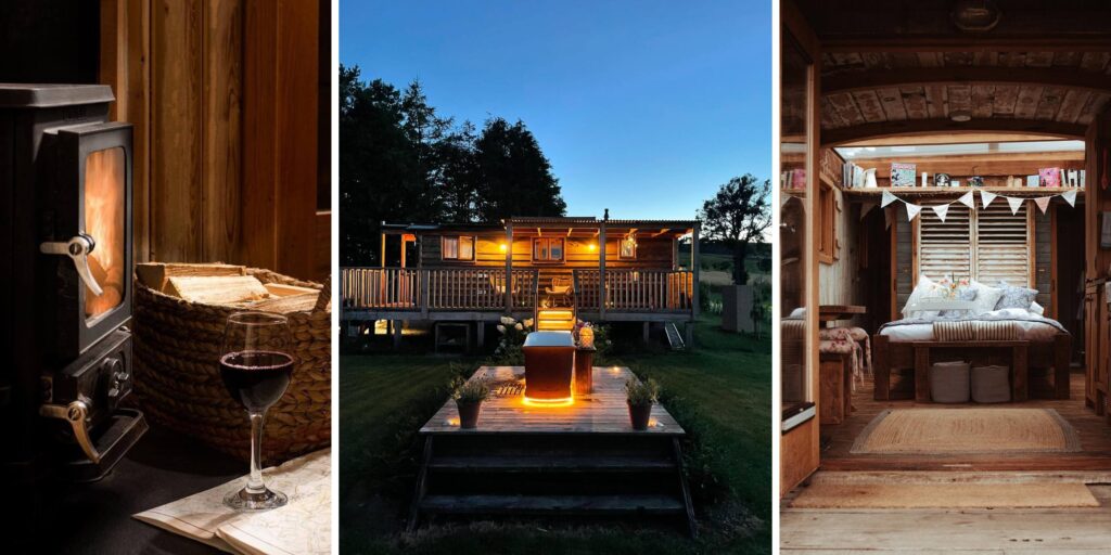 Reconnect and rekindle romance this autumn with a cosy getaway to Huts in the Hills