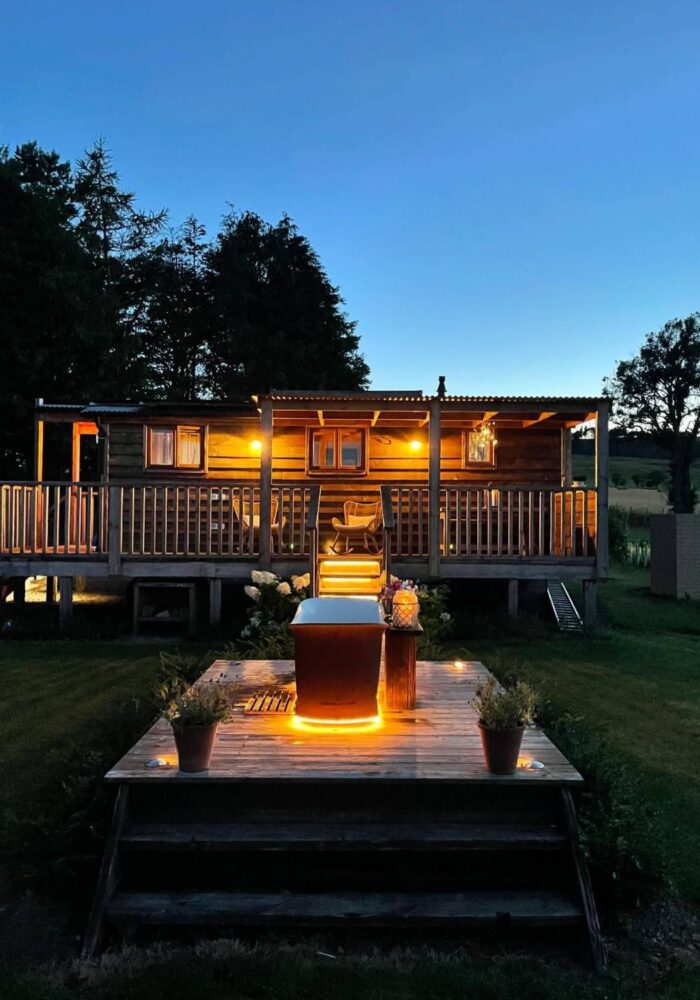 Reconnect and rekindle romance this autumn with a cosy getaway to Huts in the Hills