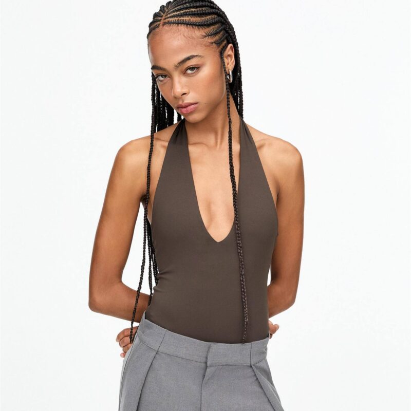 Pull&Bear - Polyamide Halter Bodysuit - £17.99