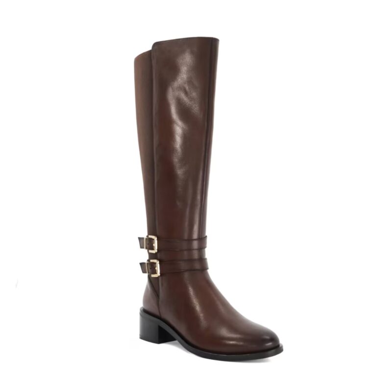 M&S - Leather Double Buckle Knee High Boots - £155.00