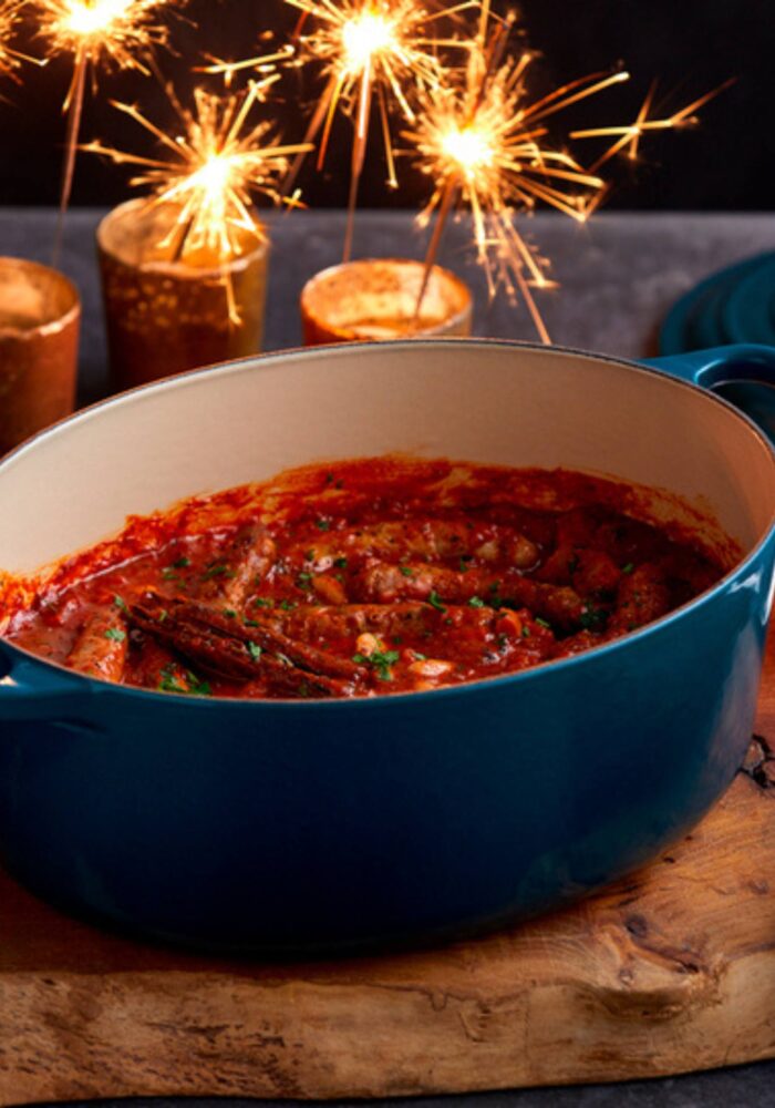 Sausage and bonfire bean stew recipe