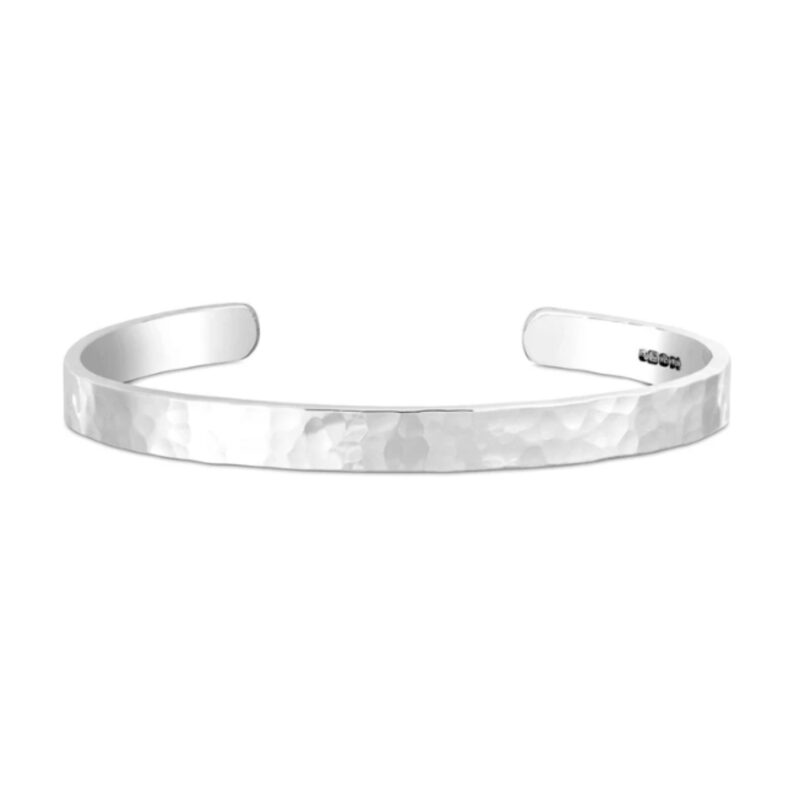 Hersey & Son – Silver Secret Message Open Bangle - £80.00