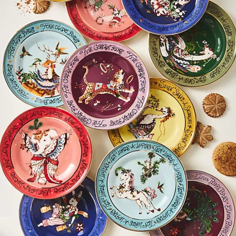 Anthropologie - Twelve Days of Christmas Dessert plate - £16.00