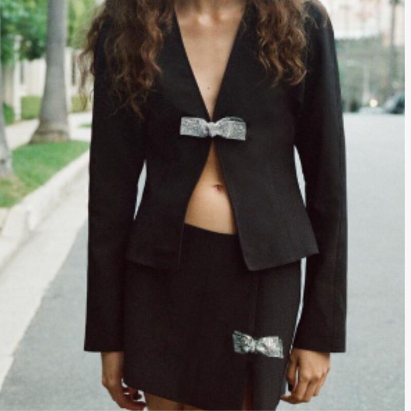 Zara - Fitted Top and Skirt with Bow Co-ord - £65.99