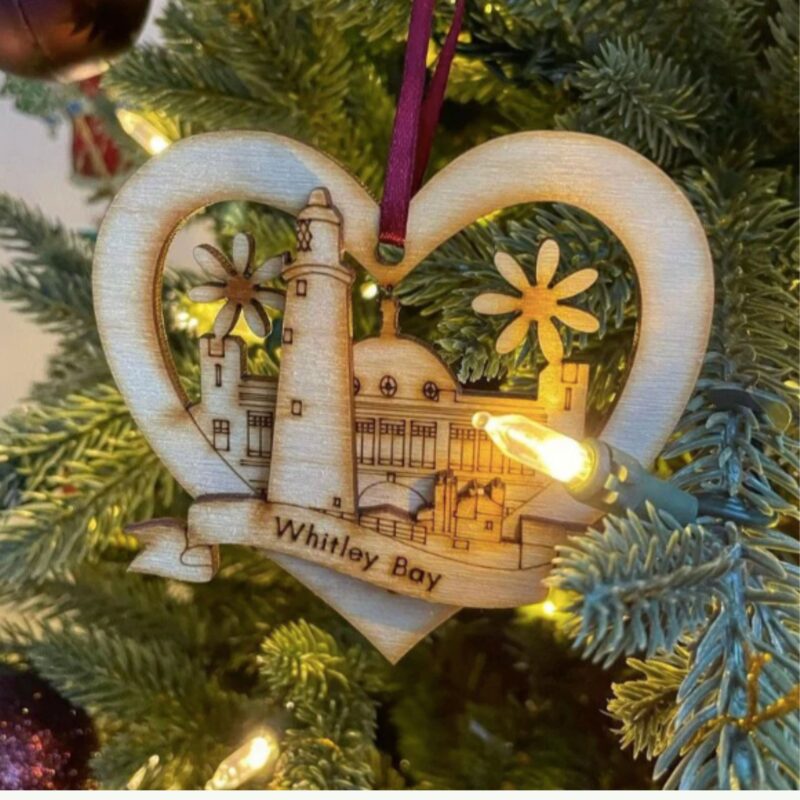 For The Love of the North – Whitley Bay Wooden Decoration - £7 