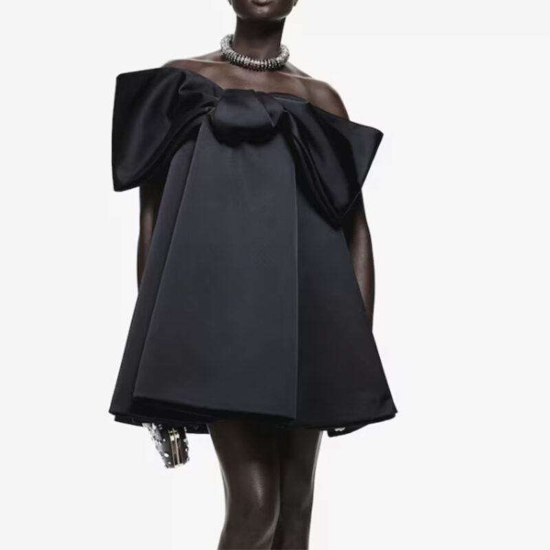 H&M - Bow-front Satin Mini Dress - £69.99