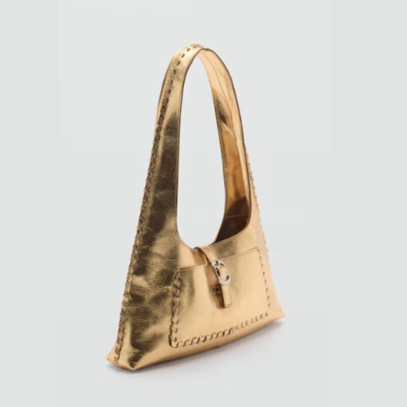 Mango - Leather Metallic Bag - £ 59.99