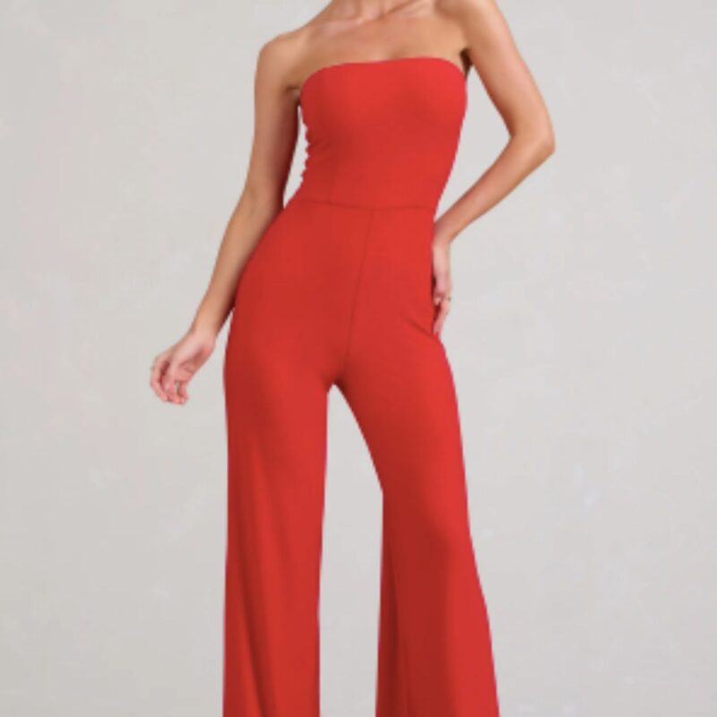 Club L London - Bandeau Wide Leg Jumpsuit - £45.00