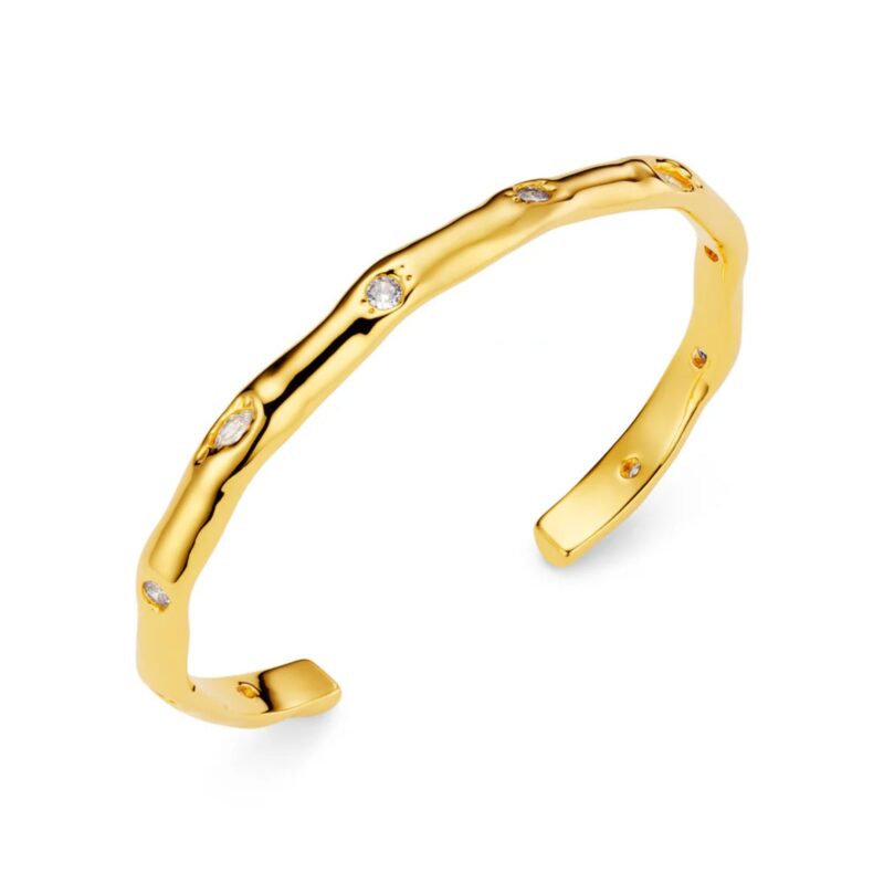 Orelia – Molten & Crystal Open Bangle - £28.00