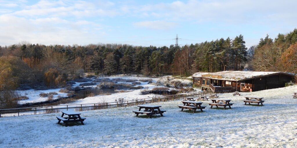 Washington Wetland Centre in the snow