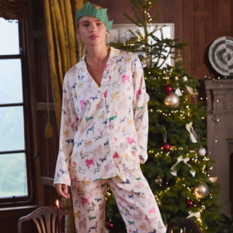 Joules – Bonnie Cream Satin Pyjama Set - £39.95