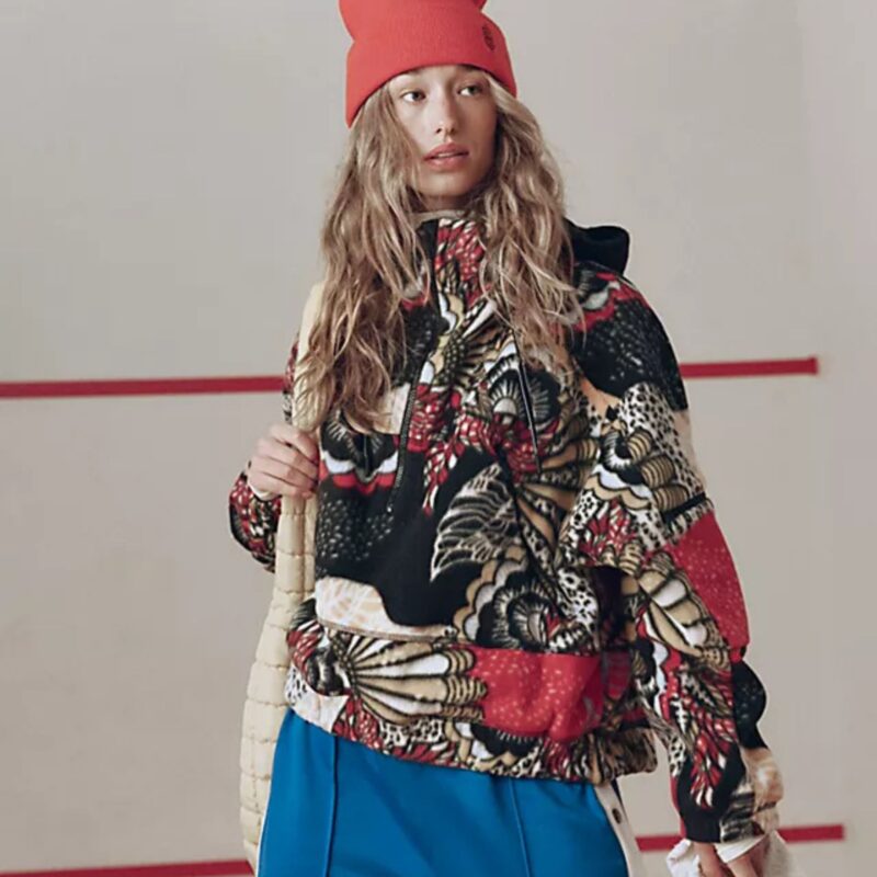 Free People – Printed Fleece Pullover - £118.00