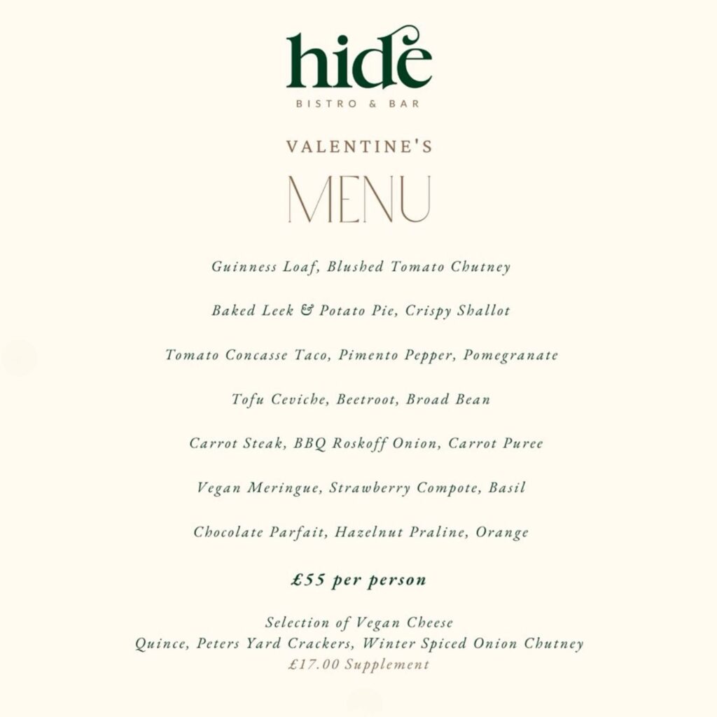 Hide Valentine's Day Menu