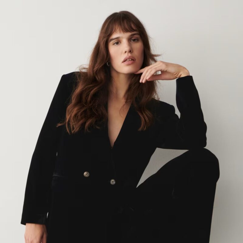 M&S – Velvet Double Breasted Blazer - £59.00