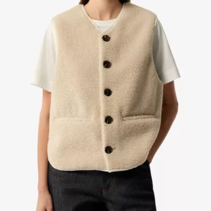 Selfridges & Co – Fusil Teddy-Textured Faux Fur Gilet - £245.00