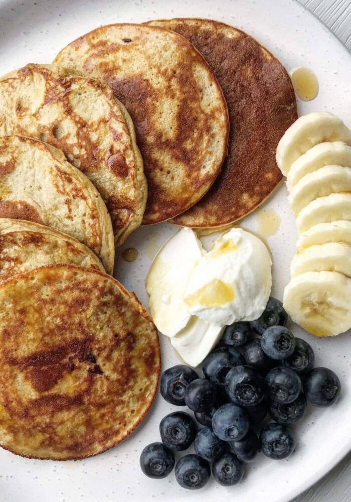 Banana and protein powder pancakes