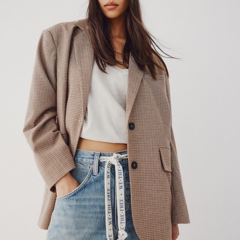 Free People – Reggie Blazer (Ginger Combo) - £168.00