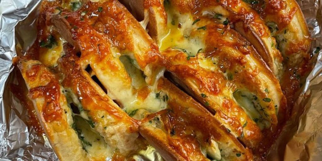 Air fryer crumpet garlic bread