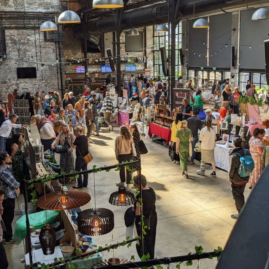 People exploring local marker's market