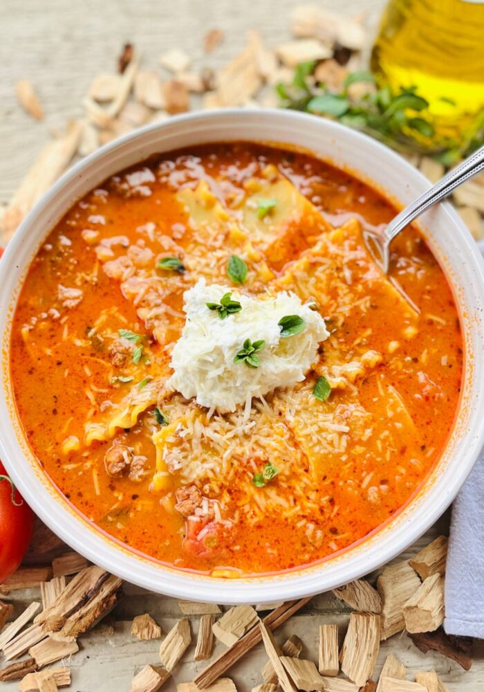 Easy one pot viral lasagna soup