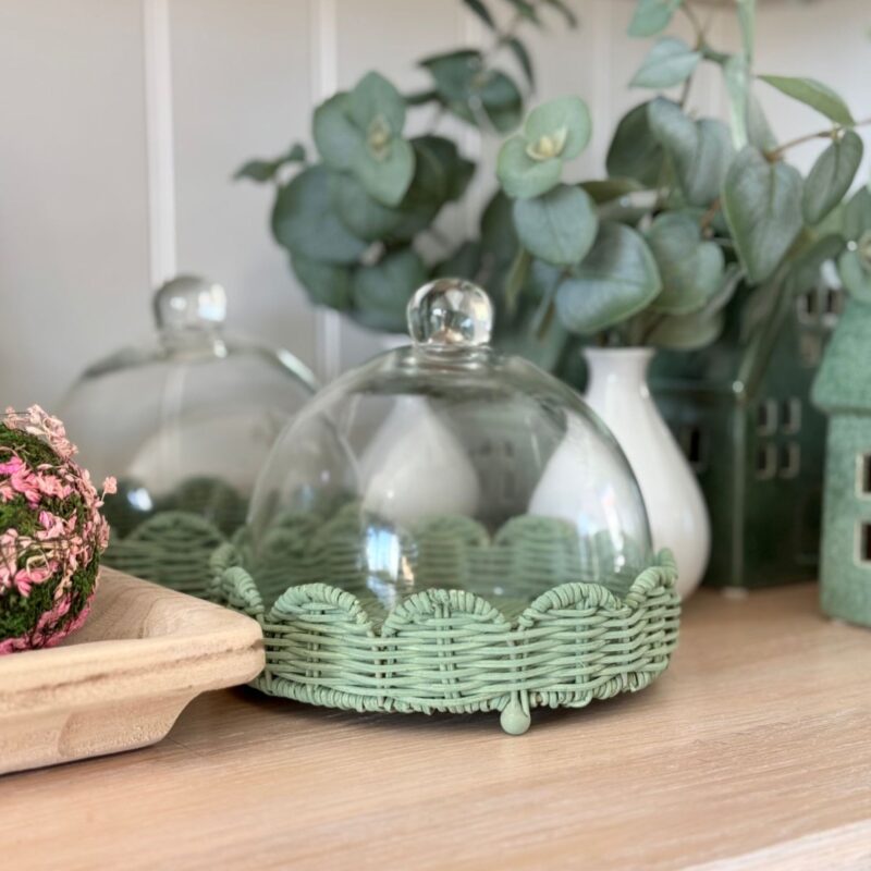 Daisy Daze Homeware – Cloche with Wicker Base - £24.00