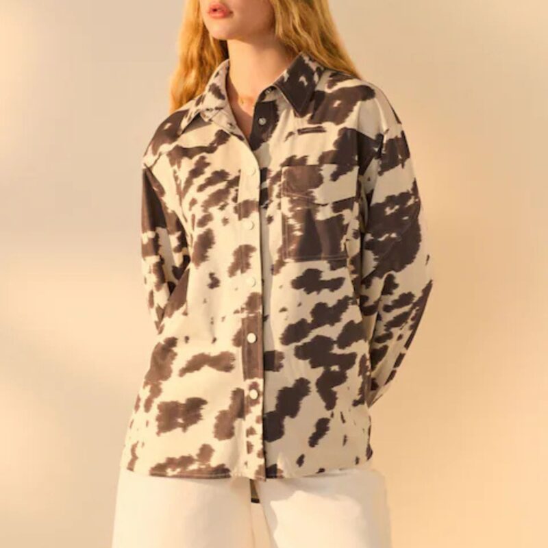 NEXT – Cow Print Shacket - £58.00
