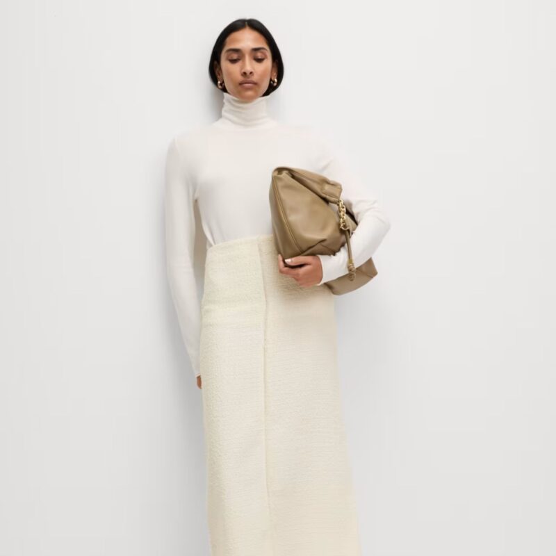 Boucle Split Back Midaxi Skirt - £39.50