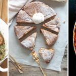 Rhubarb and stem ginger cake