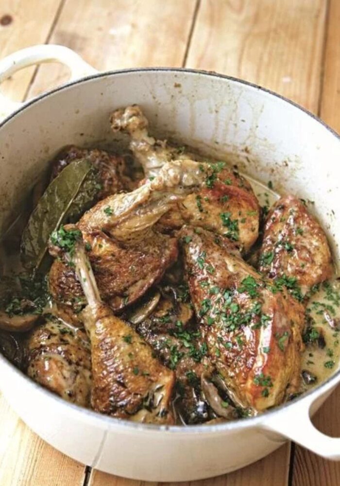 Chicken and Mushroom Casserole with Cider