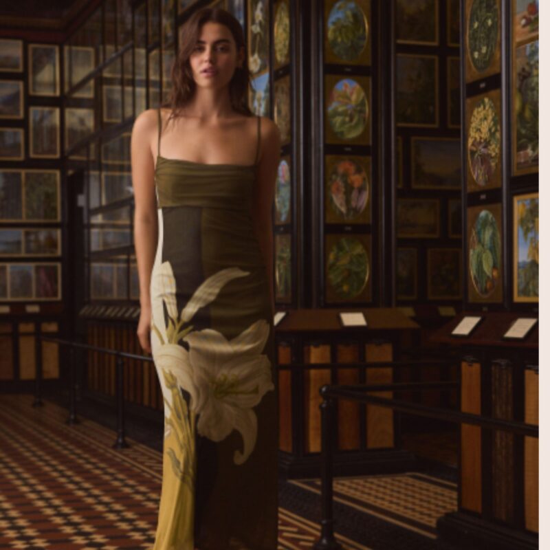 NEXT – Green Abstract Slip Dress - £58.00