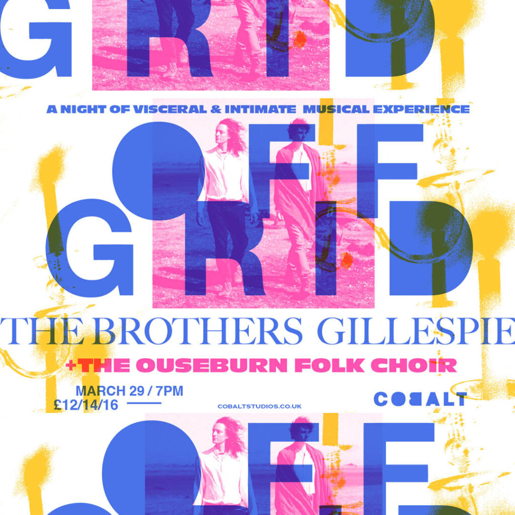 Poster for the candlelight gig at Cobalt Studios featuring The Brother Gillespie.