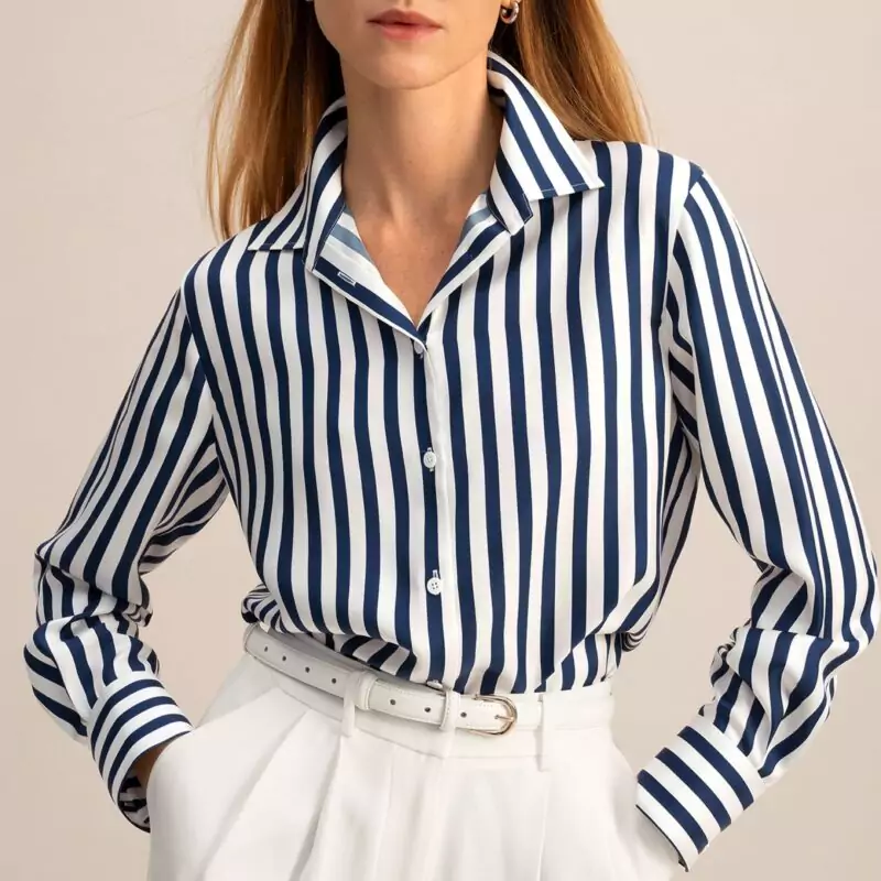 LILYSILK – Amalfi Stripe Silk Shirt - £135.00