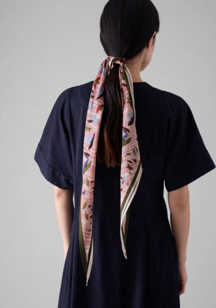 Neck scarves are a chic spring accessory