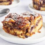 Blueberry croissant bread pudding