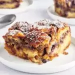 Blueberry croissant bread pudding